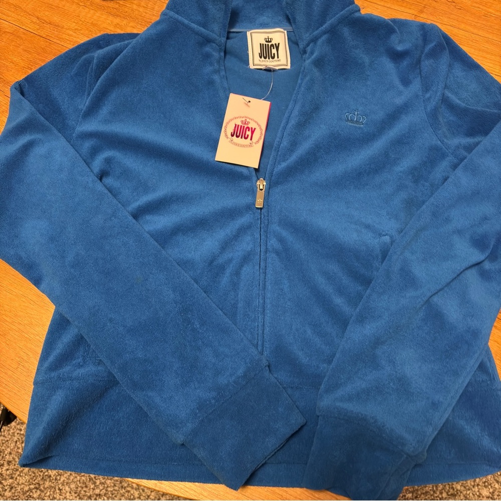 Juicy Couture Royal Blue Zip-Up Sweater